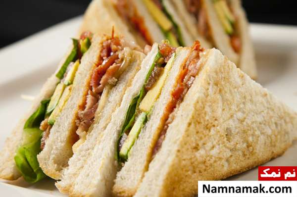 طرز تهیه ساندویچ کلاب ژامبون با دستور خانگی