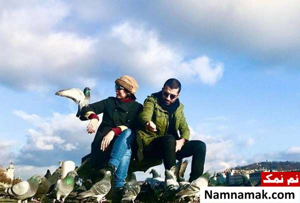 آبان عسکری و همسرش آبان عسکری در کنار همسرش محمد کارت