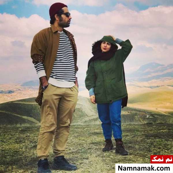 آبان عسکری و همسرش آبان عسکری در کنار همسرش