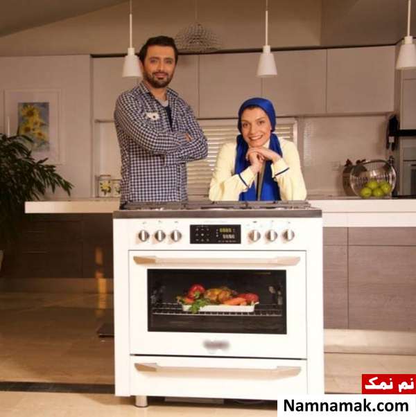 امین زندگانی و الیکا عبالرزاقی در تبلیغ اجاق گاز