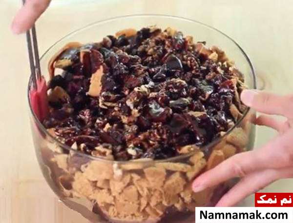 کیک یخچالی بدون فر طرز تهیه کیک یخچالی بدون فر