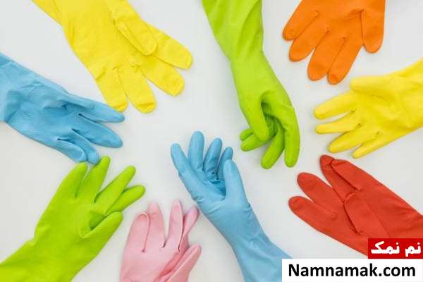 تمیز کردن دستکش های نظافتی