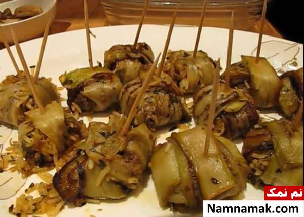 طرز تهیه فینگر فود دلمه بادمجان