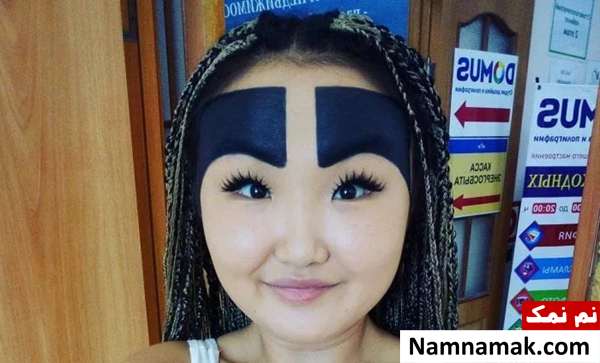 مدل ابرو دخترانه و عجیب دختر روسی