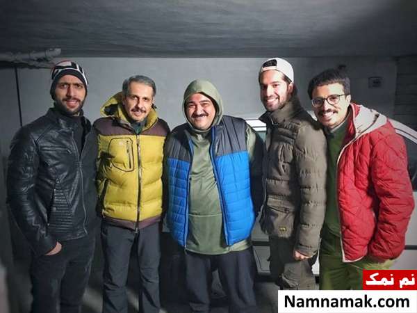 بازیگران تلویزیون محمد امین کریم پور در کنار جواد رضویان و مهران غفوریان