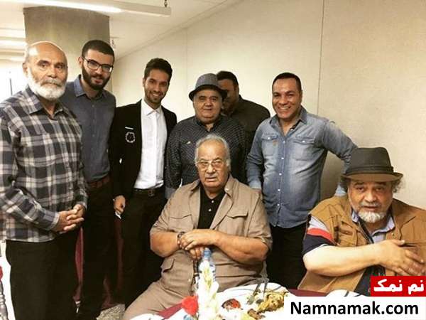 بزرگان سینما محمد امین کریم پور در کنار بزرگان سینما