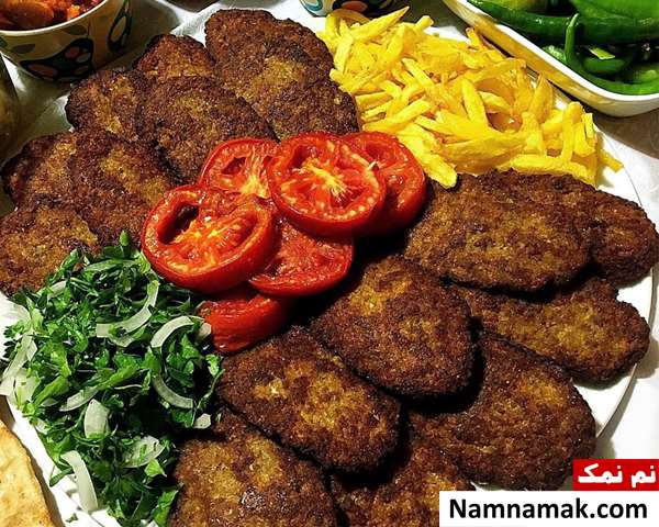 کتلت کدو سبز با گوشت چرخ کرده