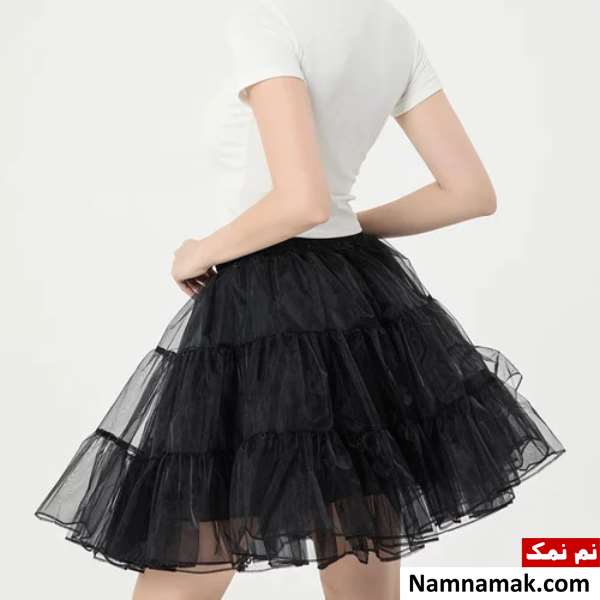 مدل دامن کوتاه پفی مجلسی زنانه