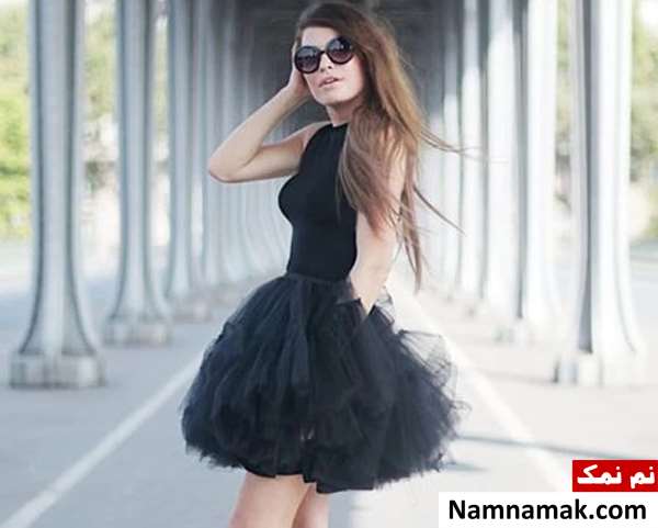 مدل دامن کوتاه پفی مجلسی زنانه