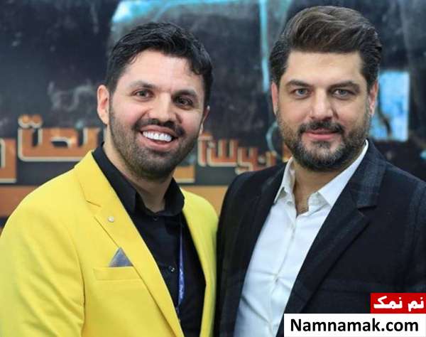 امید معلم و سام درخشانی امید معلم در کنار سام درخشانی
