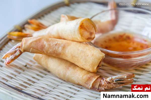 طرز تهیه رول میگو