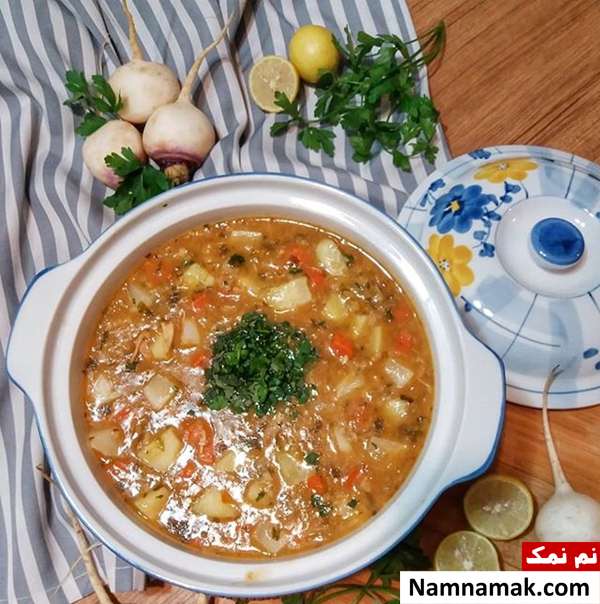طرز تهیه سوپ شلغم