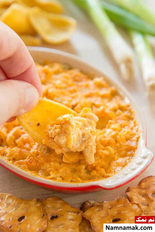 طرز تهیه دیپ مرغ بوفالو