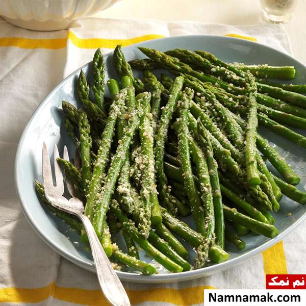 مارچوبه با سیر تازه و ترب کوهی
