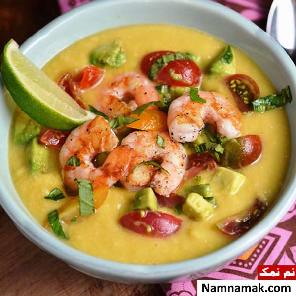 طرز تهیه سوپ نخود و میگو