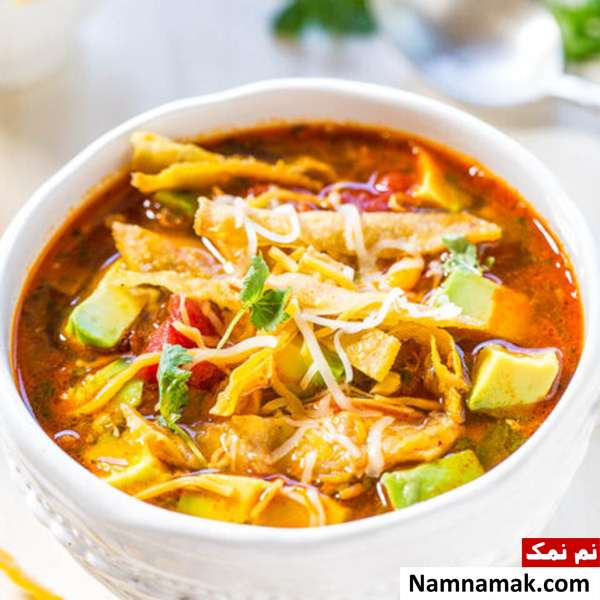طرز تهیه سوپ تورتیلا