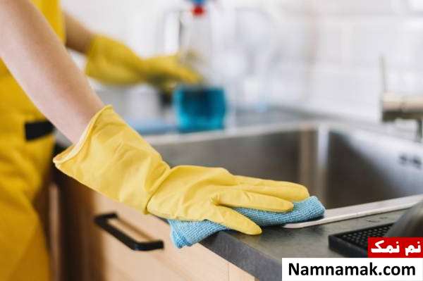 تمیز کردن سینک رفع بوی بد سینک آشپزخانه