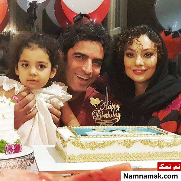 یکتا ناصر و همسرش منوچهر هادی در کنار دخترشان