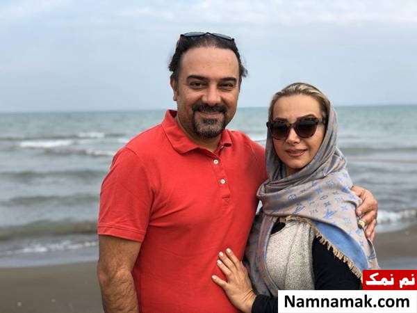 برزو ارجمند و همسرش در شانزدهمین سالگرد ازدواجشان برزو ارجمند و همسرش پارمیس زند
