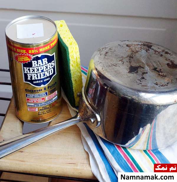 حرفه ای ترین روش های برق انداختن و تمیز کردن پشت قابلمه تمیز کردن پشت قابلمه با مایع ظرفشویی