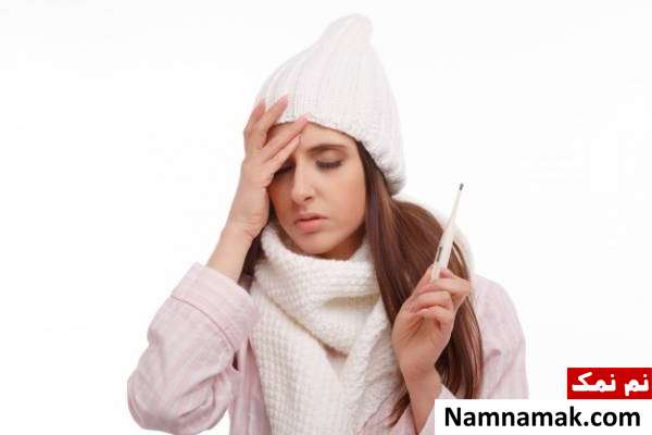 تب از دلایل تبخال لب در بارداری
