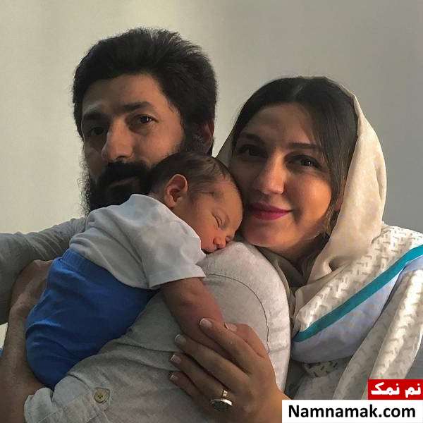 بازیگران ایرانی که امسال بچه دار شدند حدیث میرامینی و همسرش مجتبی رجبی
