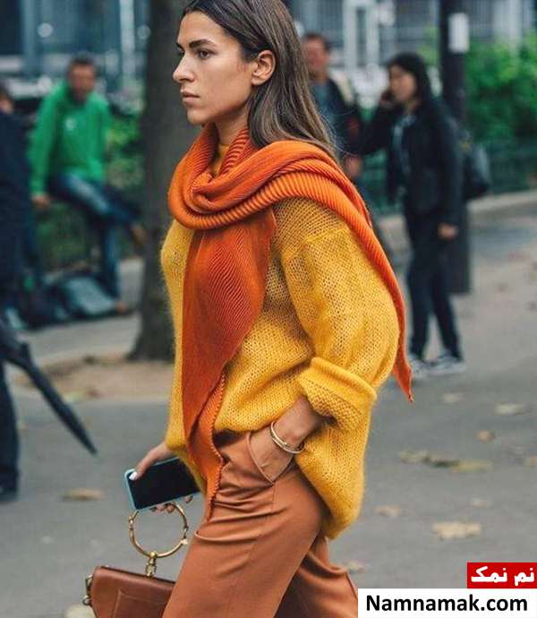 استایل پاییزی با رنگ نارنجی