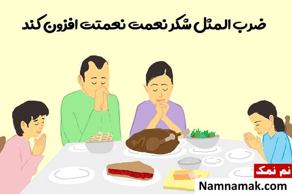 ضرب المثل شکر نعمت نعمتت افزون کند