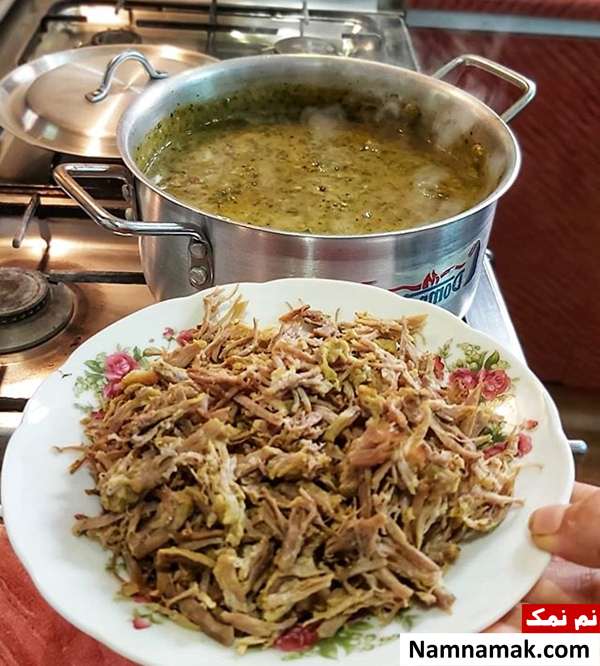 طرز تهیه آش سبزی شیرازی دستور تهیه آش سبزی شیرازی