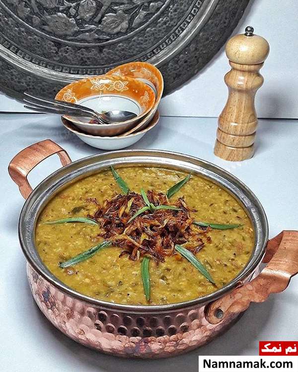 طرز تهیه آش سبزی شیرازی دستور تهیه آش سبزی شیرازی