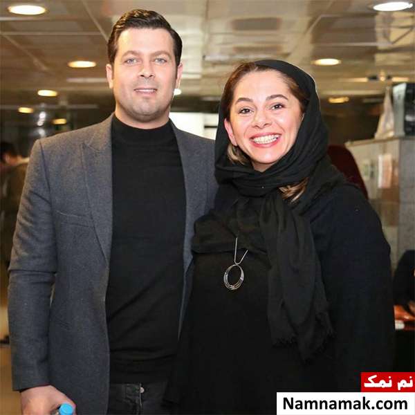عکس خانوادگی پژمان بازغی با همسر و فرزندانش پژمان بازغی و همسرش مستانه مهاجر
