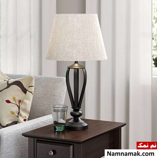 راهنمای خرید آباژور متناسب با دکوراسیون منزل + عکس آباژور رومیزی کلاسیک برای کنار مبل