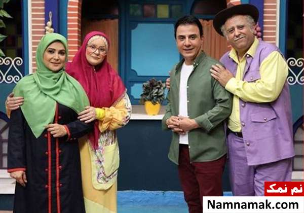 کمند امیرسلیمانی و عمو پورنگ در برنامه بچه محل