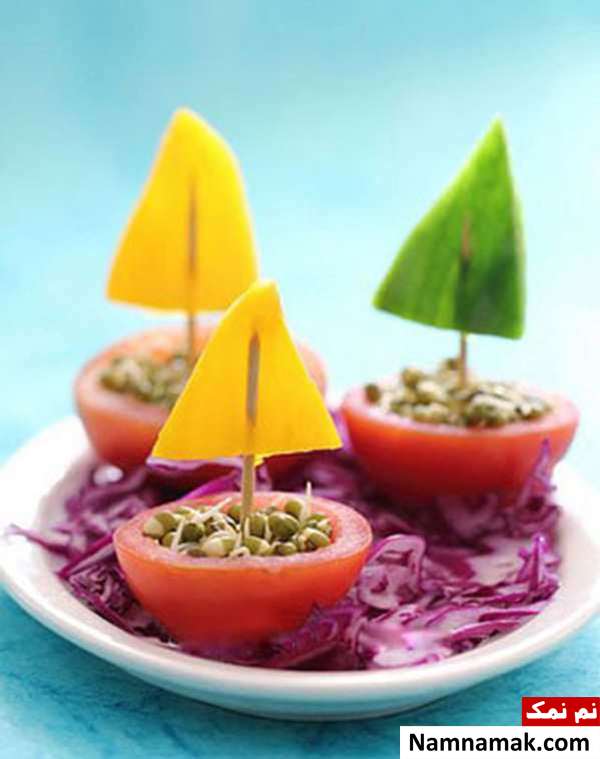 سفره آرایی ماه رمضان با گوجه
