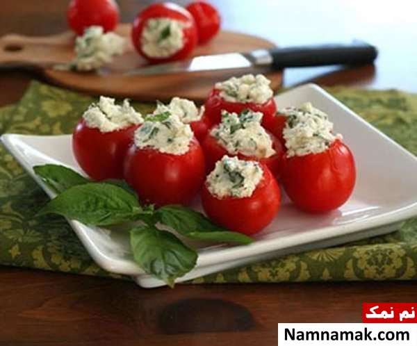 سفره آرایی و میوه آرایی همراه با گوجه
