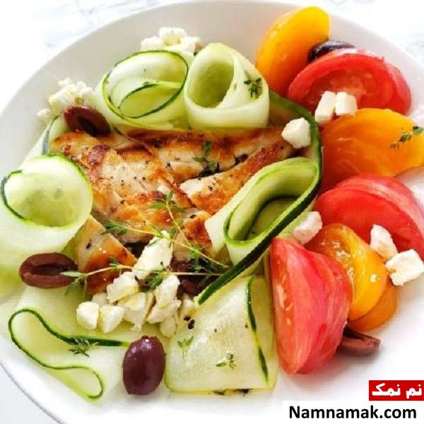 آموزش تصویری تزیین گوجه و خیار آسان و فوری