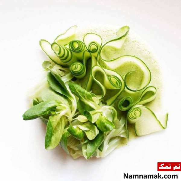 آموزش تصویری تزیین گوجه و خیار آسان و فوری