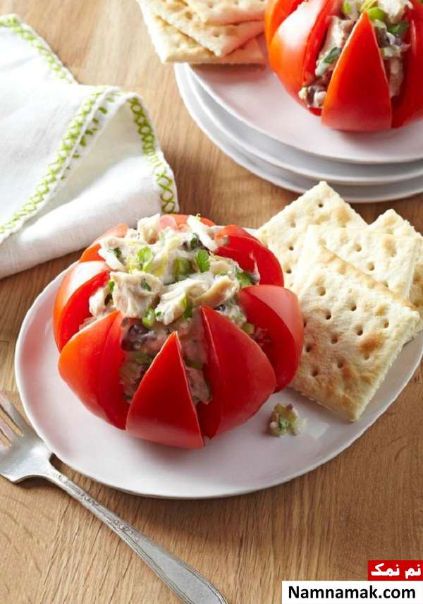 آموزش تصویری تزیین گوجه و خیار آسان و فوری
