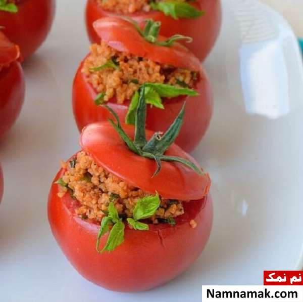 آموزش تصویری تزیین گوجه و خیار آسان و فوری