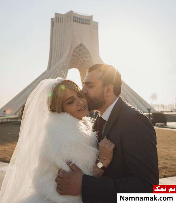 نفیسه زارع و همسرش پویا سعیدی