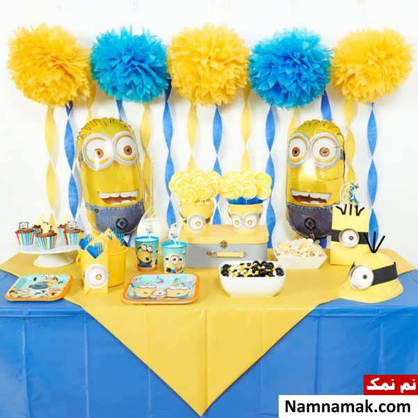 تزیین زیبا و شیک اتاق تولد با تم میینیون 