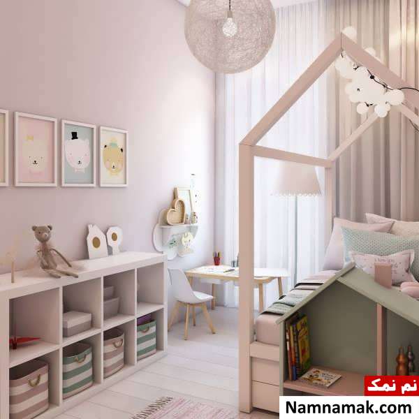رنگ صورتی در اتاق کودک 