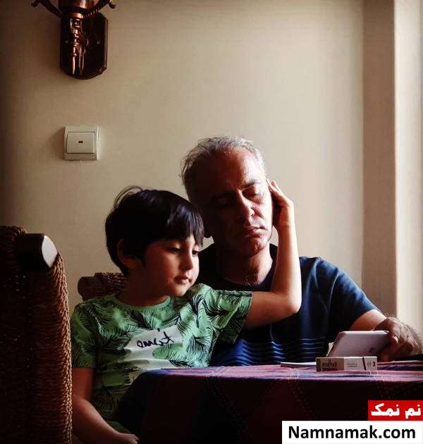 جدیدترین عکسهای خانوادگی بازیگران و هنرمندان حمیدرضا آذرنگ و پسرش بامداد