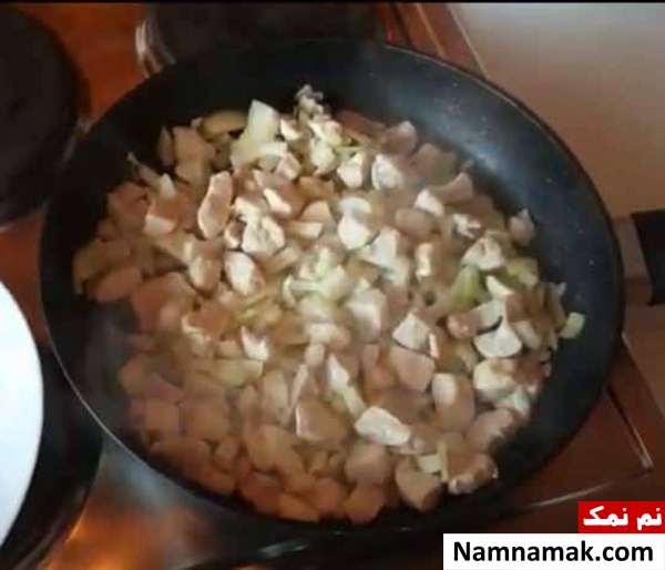دستور پخت ماکارونی با مرغ