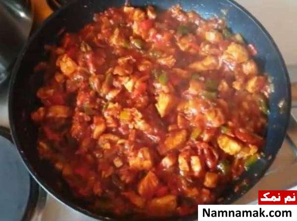 طرز تهیه ماکارونی با مرغ