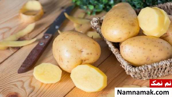 سیب زمینی برای لکه های تیره