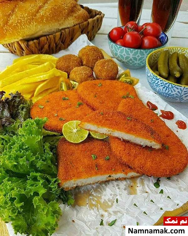 طرز تهیه و نکات درست کردن شنیسل مرغ