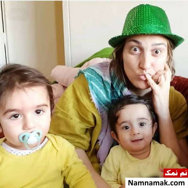 جدیدترین عکسهای خانوادگی بازیگران و هنرمندان فلامک جنیدی و فرزندانش حنا و میلان