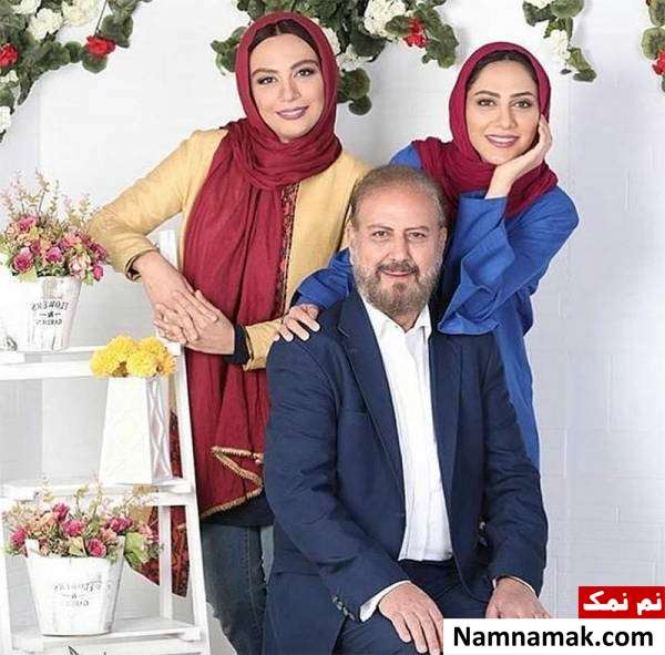 عکس خانوادگی هنرمندان و بازیگران در اینستاگرام جلیل فرجاد و دخترانش مارال و مونا
