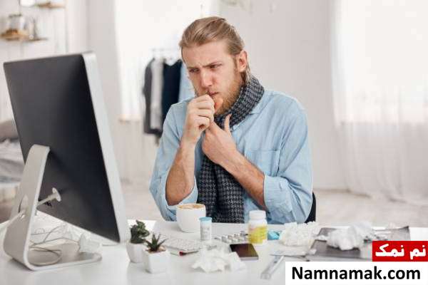 عفونت ویروسی با آبریزش بینی و سرفه و گلودرد